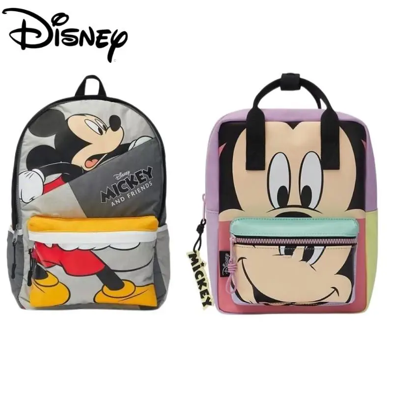 

Disney Mickey Mouse Children Bacpack Cartoon Donald Duck Pattern Backpack Bag Anime School Bags Kids Small Travel Bag Gifts