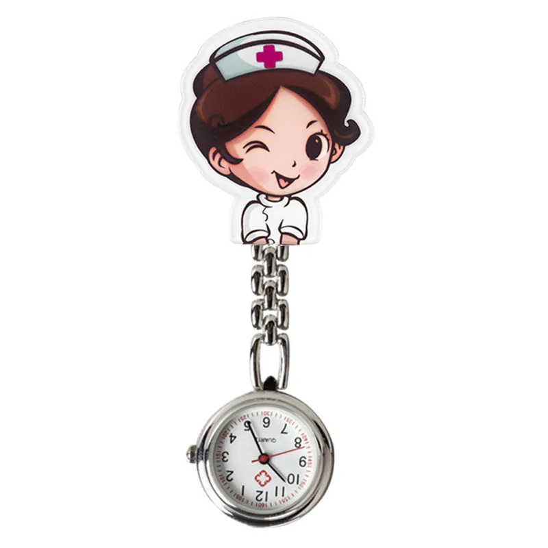 Luminous Needle Quartz Movement Nurse Pattern Pocket Watch Cartoon Lovely Cute Medical Nurse Doctor Pendant Pocket Watch images - 6