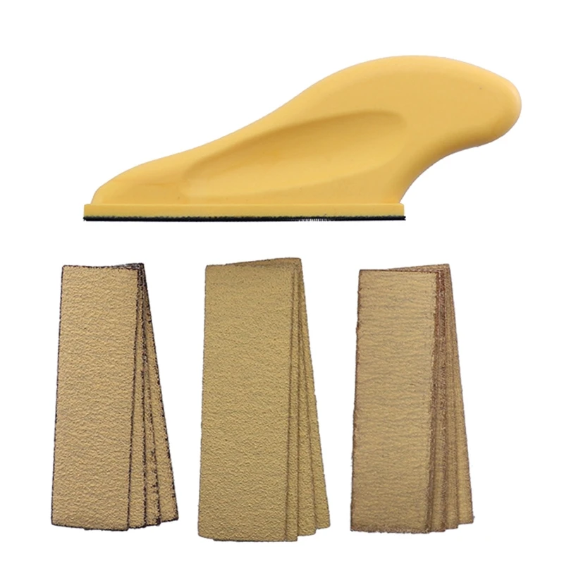 

Micro Detail Sander Paper Kit Hand Sanding Block for Small Projects for Wood Crafts Tight Narrow Spaces Metal Finishing