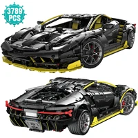 technical with remote control sports black car building blocks famous speed racing vehicle model toys birthday gift for friend