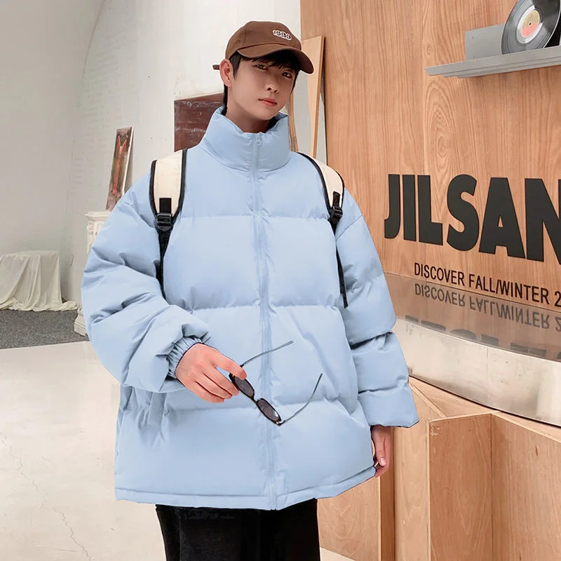 Winter Jacket Men Warm Fashion 6 Colors Casual Thickening Jacket Men Streetwear Loose Short Coat Mens Parker Plus Size M-5XL