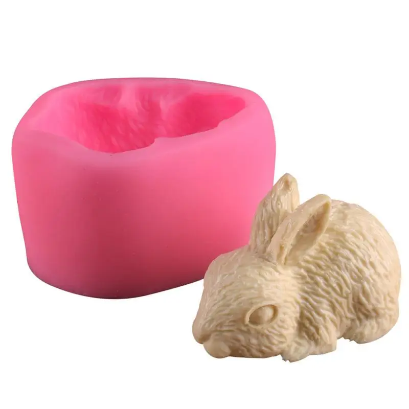 

Rabbit Easter Bunny Fondant Silicone Mould Car Aromatherapy Gypsum Spreading Stone Mold Cake Decorating Baking Tool