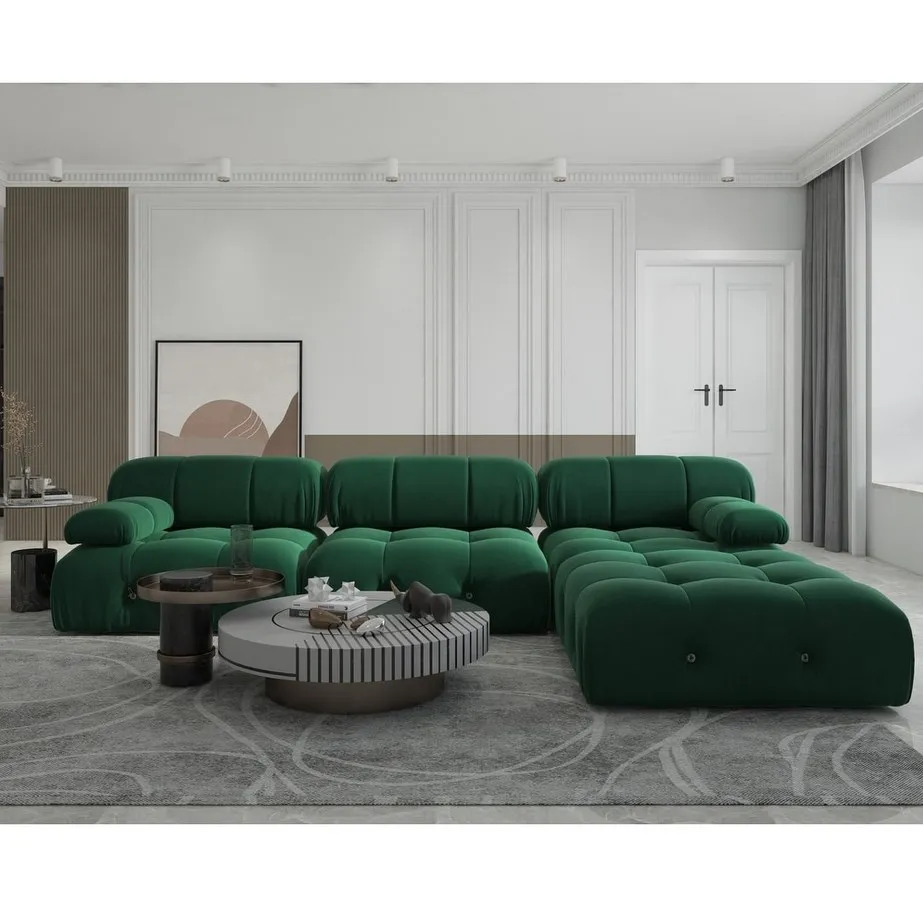 

Living Room Sofas Velvet L-Shaped Soft and Comfortable Nordic Sofa