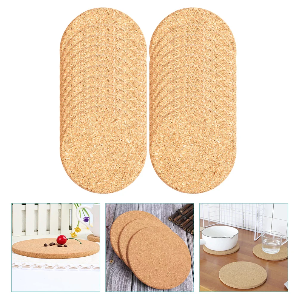 

Coasters Corkplant Mats Coaster Round Reusable Absorbent Pads Cup Blank Drinks Drinkwooden Saucer Board Coffee Pad Insulated