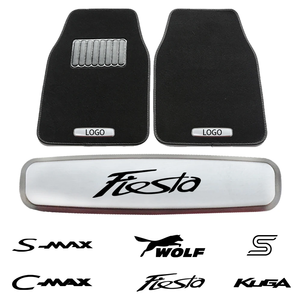 1 шт. автомобильные напольные коврики с эмблемой для Ford Smax Bmax Cmax KA S Edge ESCAPE Fiesta Figo Flex