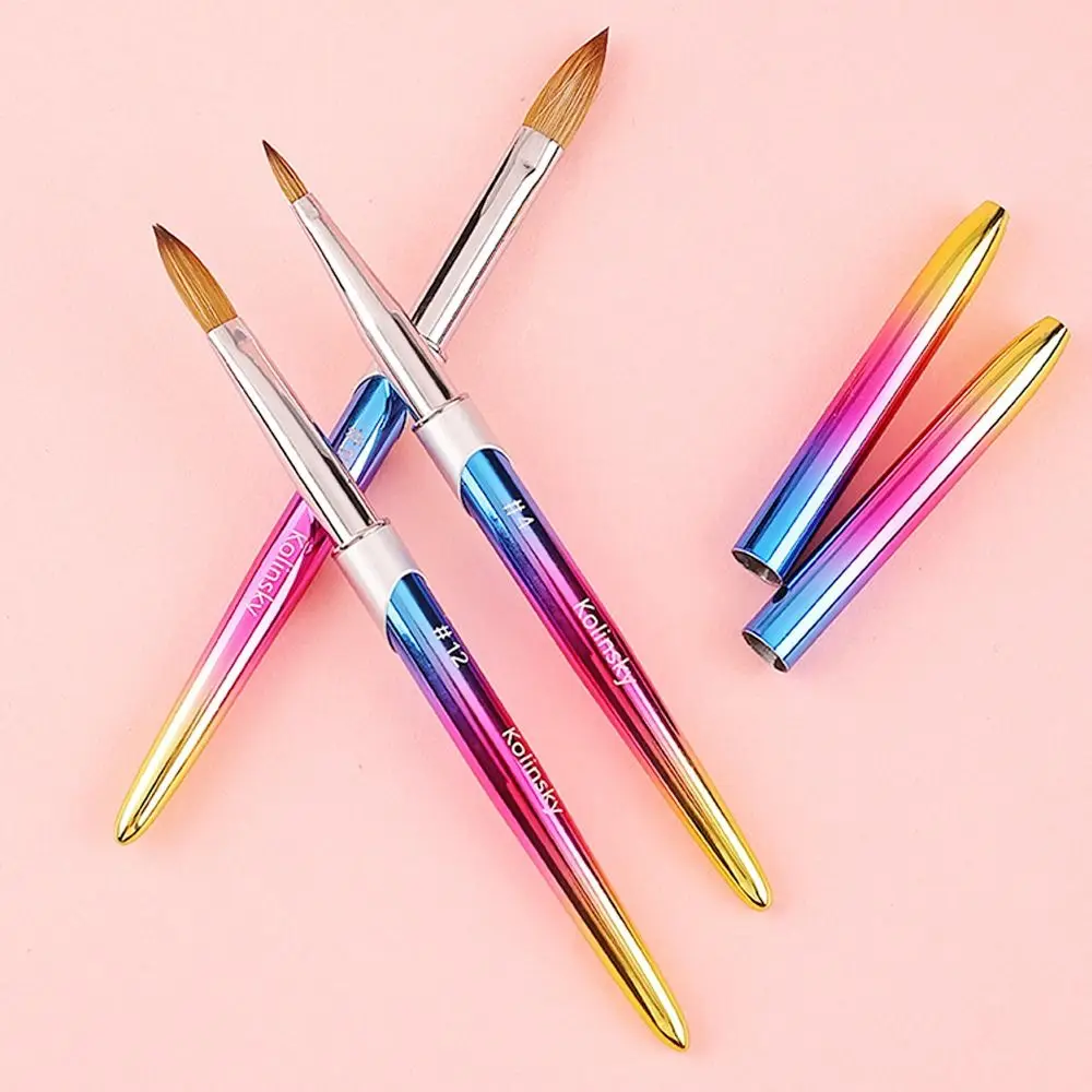 

Для женщин DIY домашний салон #2-18 Радуга с крышкой профессиональная искусственная Кисть для ногтей акриловая кисть для ногтей