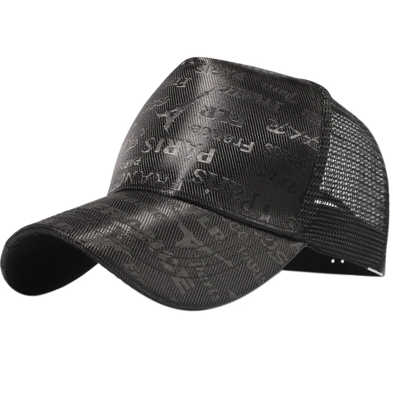 

Vintage Lettered Paris Tower Men Women's Baseball Net Cap Summer Sunshade Mesh Hat Breathable Retro Hip Hop Streetwear Fashion