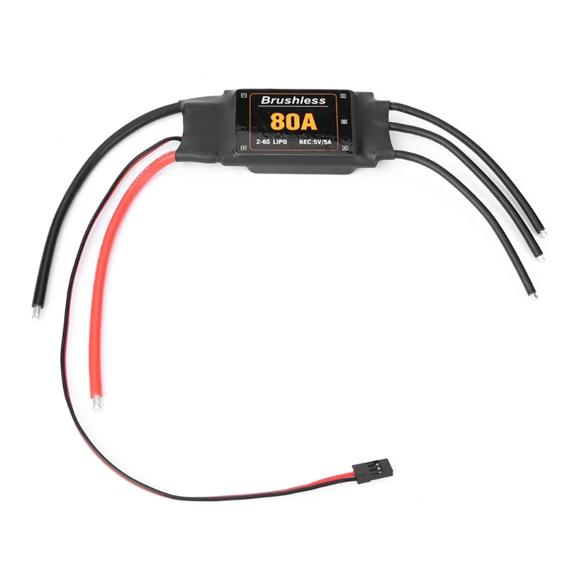 

RC ESC, 80A 2-6S бесщеточный электронный контроллер скорости с UBEC для самолета