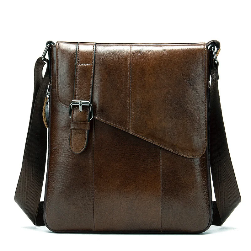 

Men Leather Messenger Bag Men's Shoulder Bag Men's Small Casual Flap Male Bags For Men