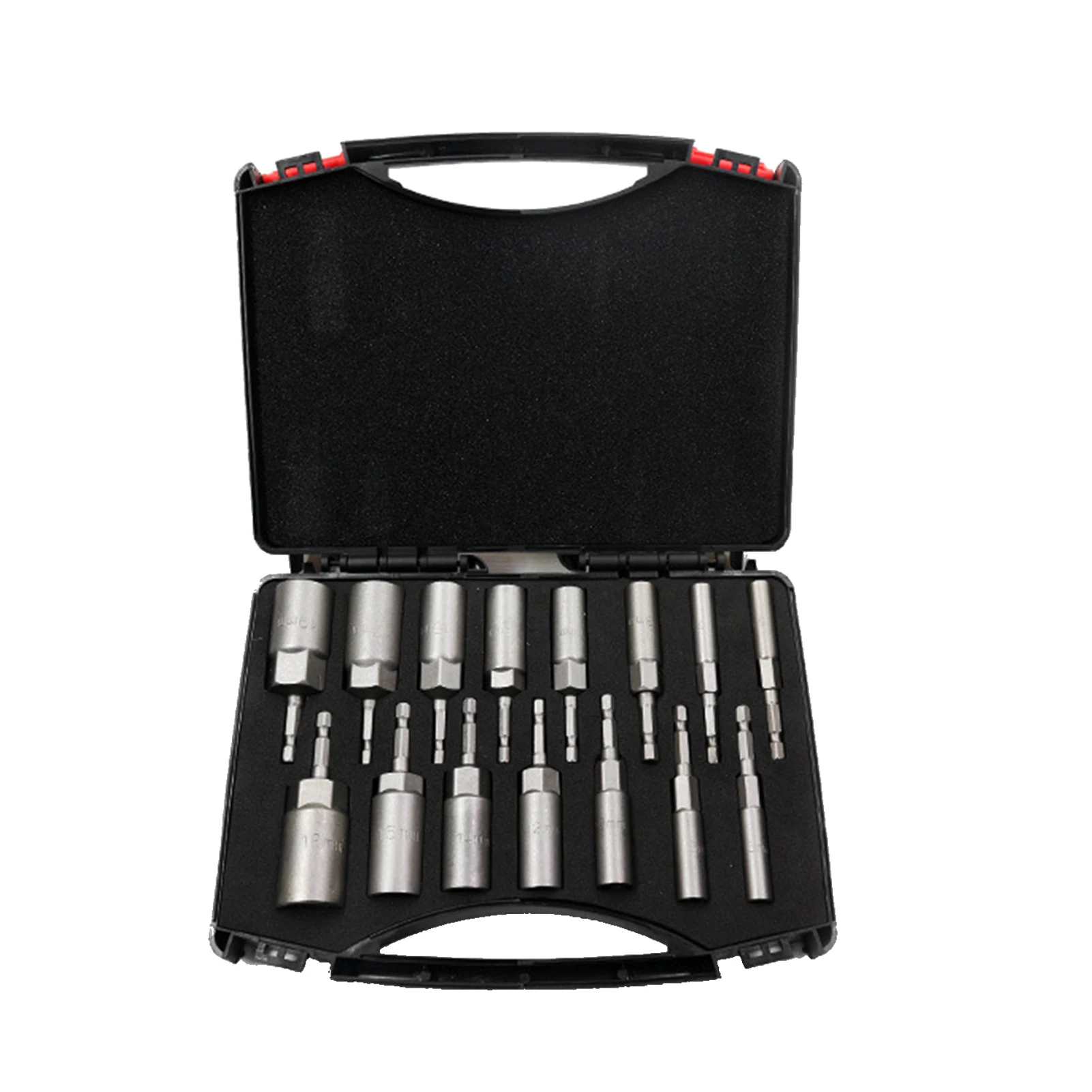 

15 Pcs Power Nut Driver Drill Bit Set 5.5-19mm Chrome Vanadium Steel Hex Bit Socket Set Wrench Screw Drill Bit Holder