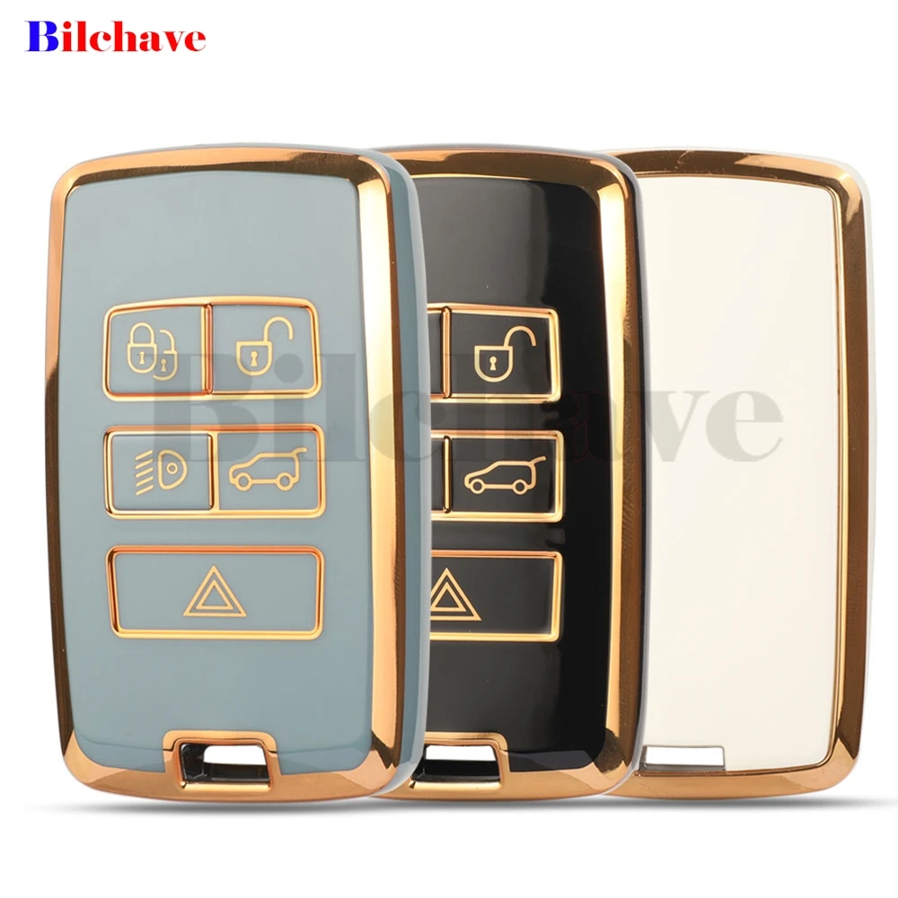 Чехол Для Автомобильного Ключа Jingyuqin Из Тпу Land Rover Range Sport Velar Evoque Freelander Discovery Jaguar Xf