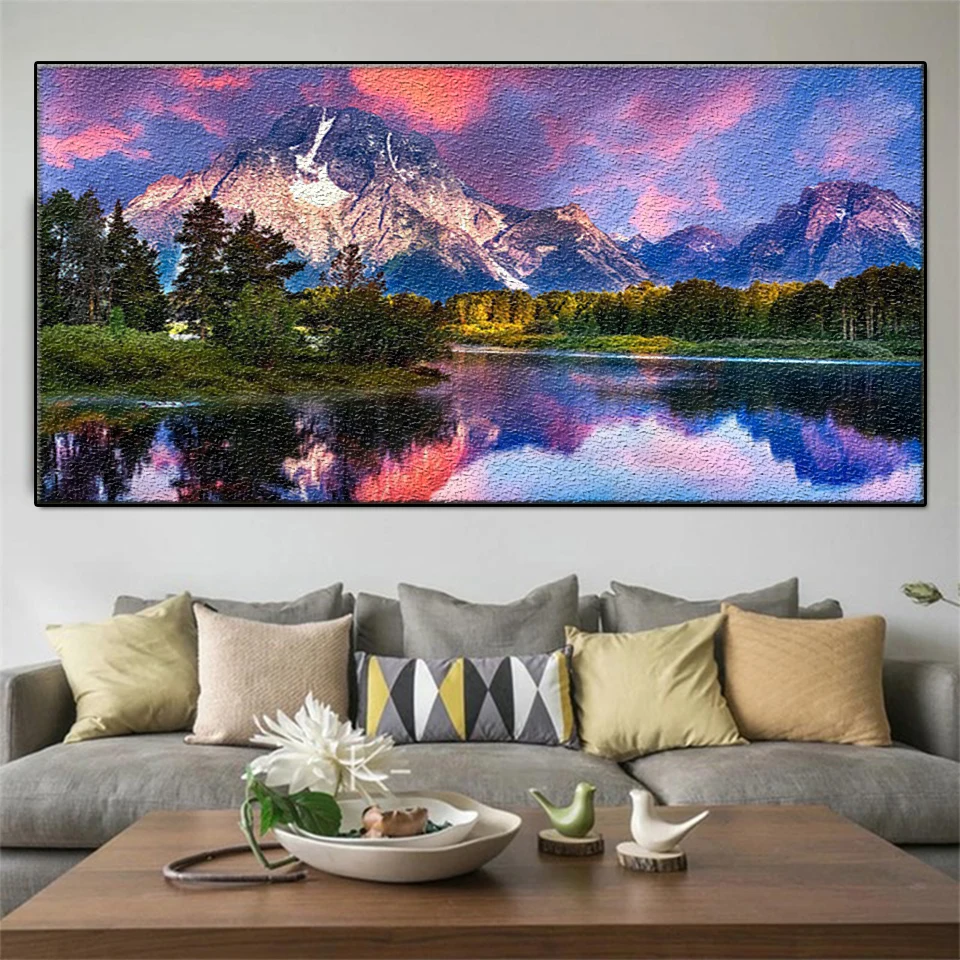 

5D Diamond Embroidery Nature Scenery Large DIY Diamonds Painting Full Square Round Rhinestones Cross Stitch Mosaic Art Kits