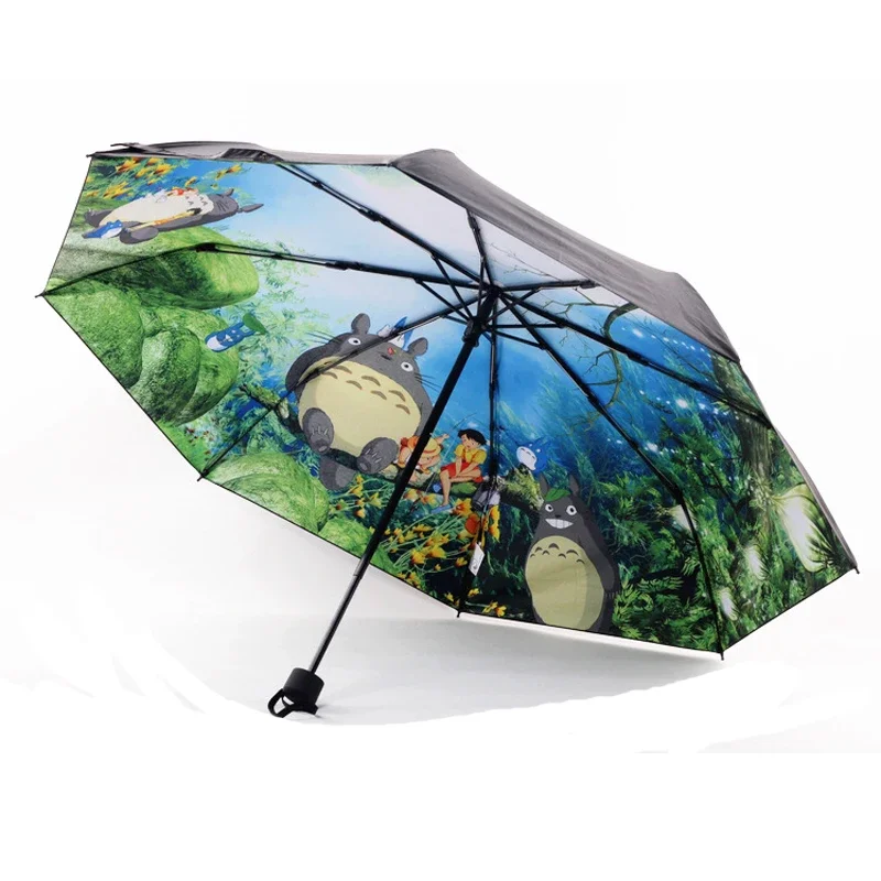 

Мультяшный Зонт Мой сосед Тоторо Аниме Женский Повседневный складной зонт для дождя и солнца Miyazaki Hayao подарок