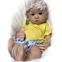 16 full body soft solid silicone newborn baby dolls realistic reborn dolls diy toys for children bebes reborn de silicone real