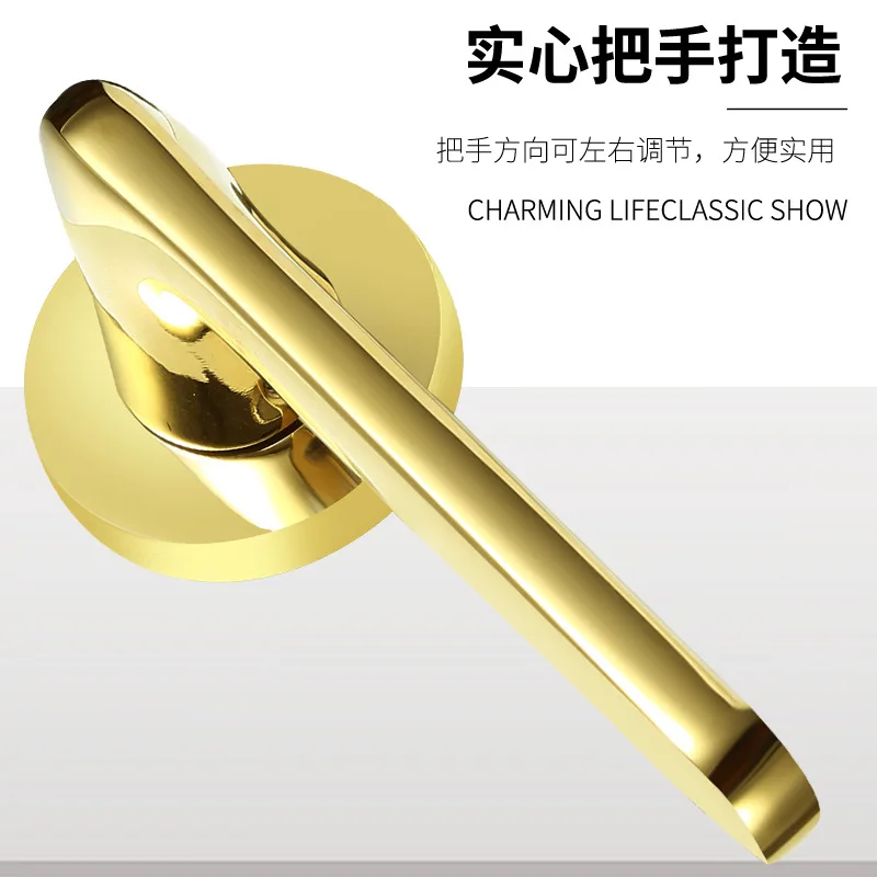 Спальня Сплит PVD Ярко-Золотая Комната Американский Стиль Бесшумная Ванная Массив