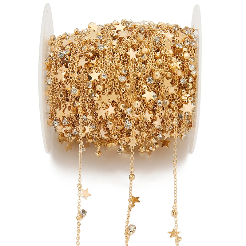 Цепочка из хрустального стекла с цирконом ювелирное изделие бусинами