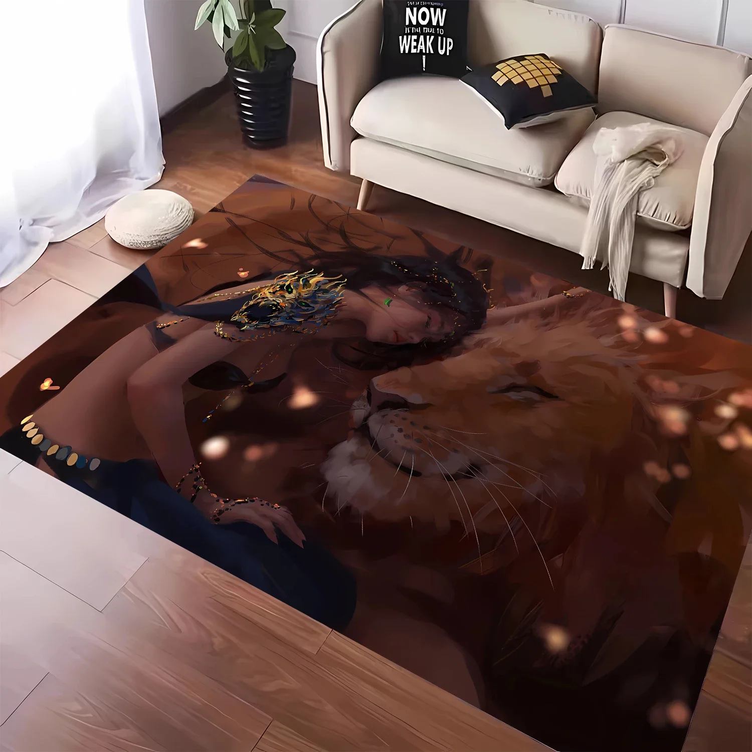 Мультяшный сексуальный кружевной ковер для девочек семьи гостиной спальни