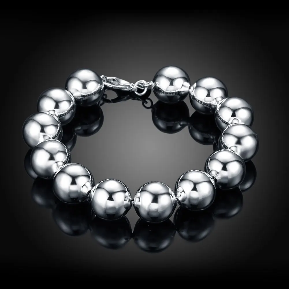 

14m Buddha Ball Bracelet for Women 925 Stamped Silver Color Luxury Quality Trendy Woman Jewelry 2022 Wholesale Accessories Gifts