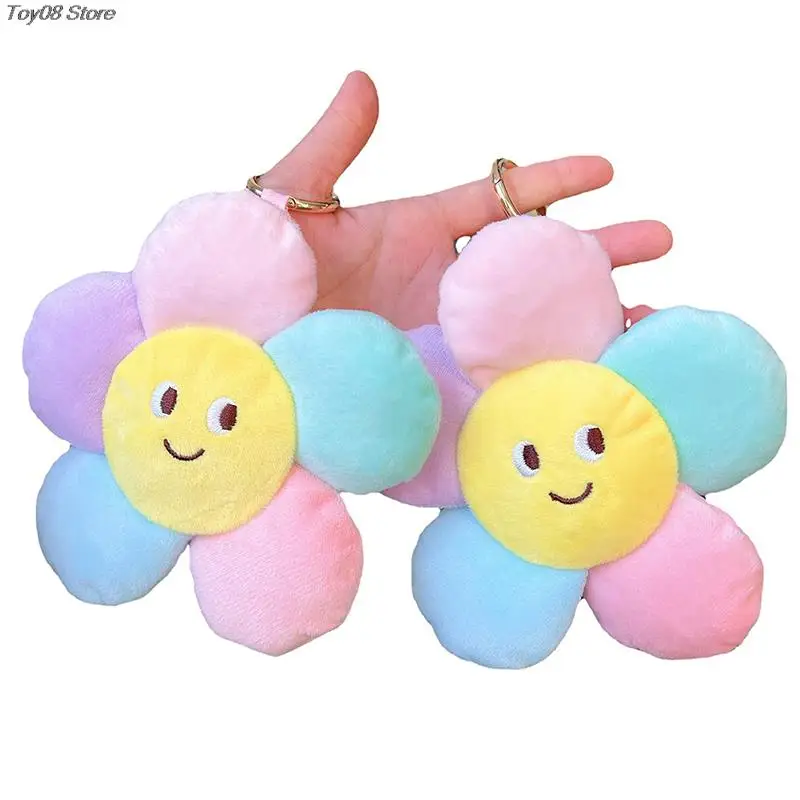 

15cm Plush Keychains Cute Sun Flower Car Key Chain Sunflower Plush Keychain Women Ladies Bag Pendant Accessories Keyring Gift