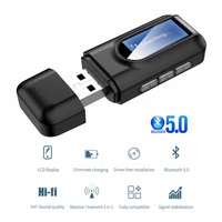1set bluetooth transmitterreceiver v5 0 black audio receiver transmitter usb plug bluetooth adapter with 3 5mm audio cable