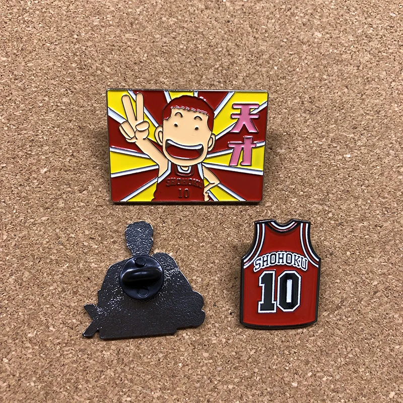 Японские эмалевые булавки в стиле аниме для баскетбола лацканов броши одежды