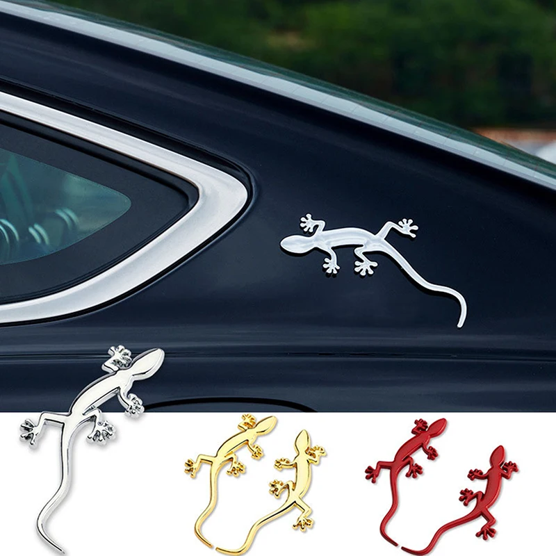 

1 Reflective Car Metal Truck Sticker Lizard Gecko Sticker Badge 3d Badge Sticker For Decorative Models
