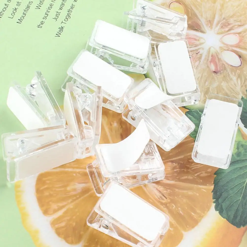 Зажимы для бумаг компактные универсальные самоклеящиеся 50 шт.