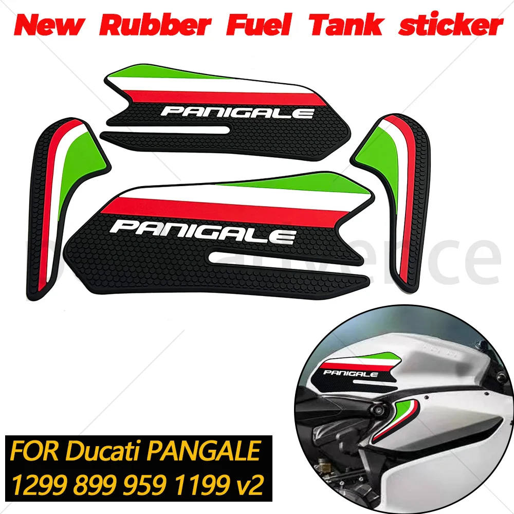 

Motorcycle New Rubber Fuel Tank Pad Side Anti slip Sticker Decorative protective pad FOR Ducati PANGALE 1299 899 959 1199 v2