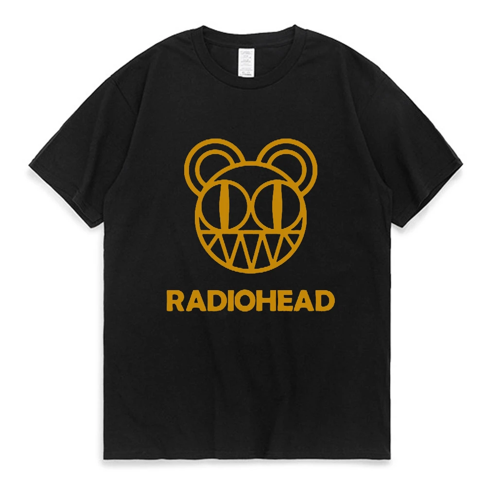 

Thom Yorke English Rock Band Tees Cartoon Style Radiohead Print T Shirts Short Sleeve Men Women Alternative RockIndie T-shirt