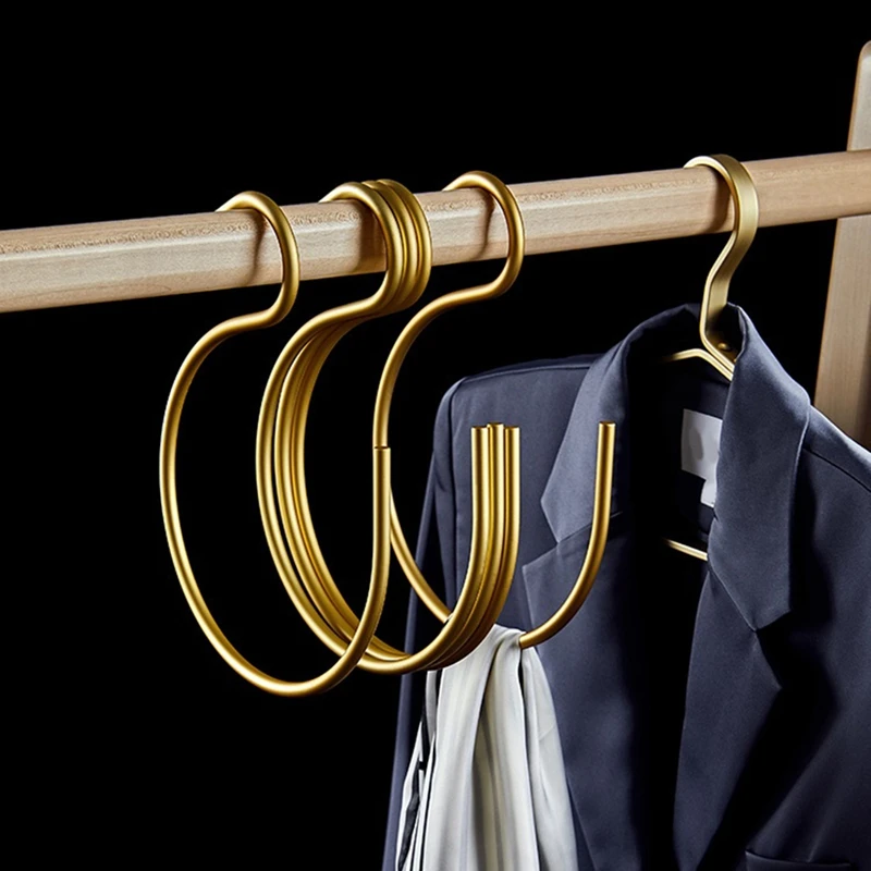 

5-Pack S Shape Hook Aluminum Alloy Multifunctional Hook Pants Cap Hanger Storage Hanger