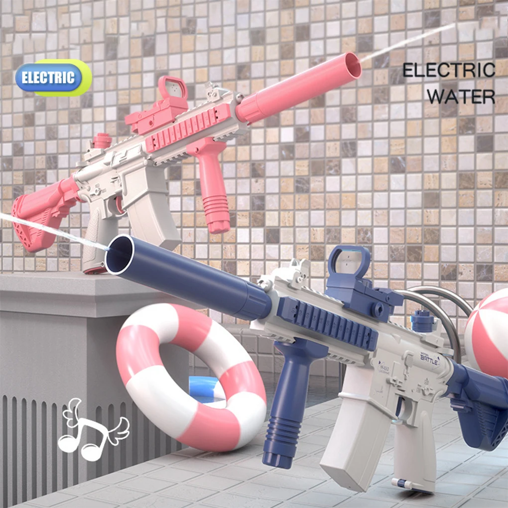 

Автоматические Электрические игрушечные Водяные Пистолеты M416, летние вместительные водяные пляжные уличные Водные Пистолеты для бассейна, детские игрушки
