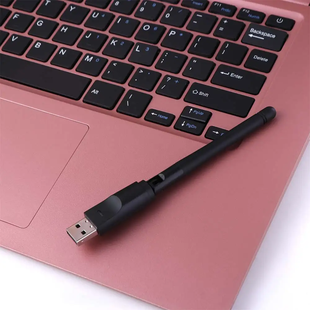 Фото Wi-Fi Dongle 150 Мбит/с MT7601 Сетевая карта USB 2,4 ГГц 150 Мбит/с USB Wi-Fi-адаптер Светодиодный дисплей Свободно вращающийся Wi-Fi-приемник №3