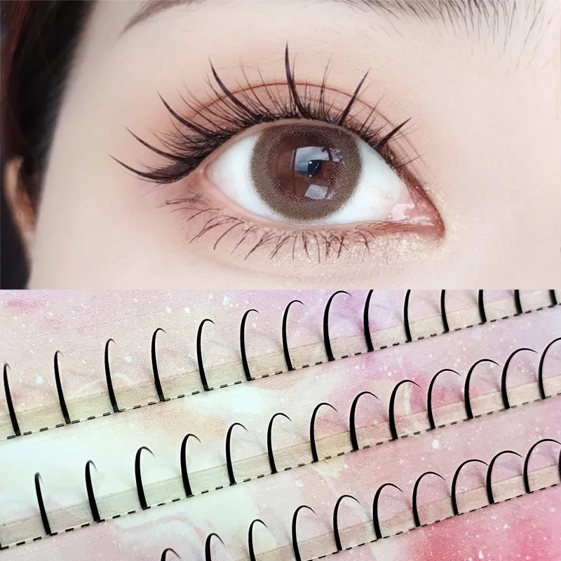 

New 20D Cluster Eyelashes Extensions Kits Fishtail Premade Fans A Shape Spikes Lashes Fluffy Eyelash Supplies For Beauty Makeup
