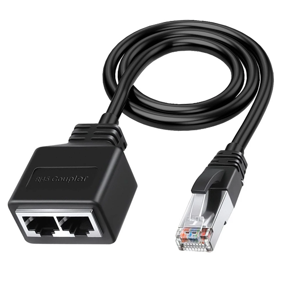 

LAN Ethernet Adaptador RJ45 Male To 2 Female Splitter RJ45 1 To 2 Ethernet LAN Network Adapter Cable