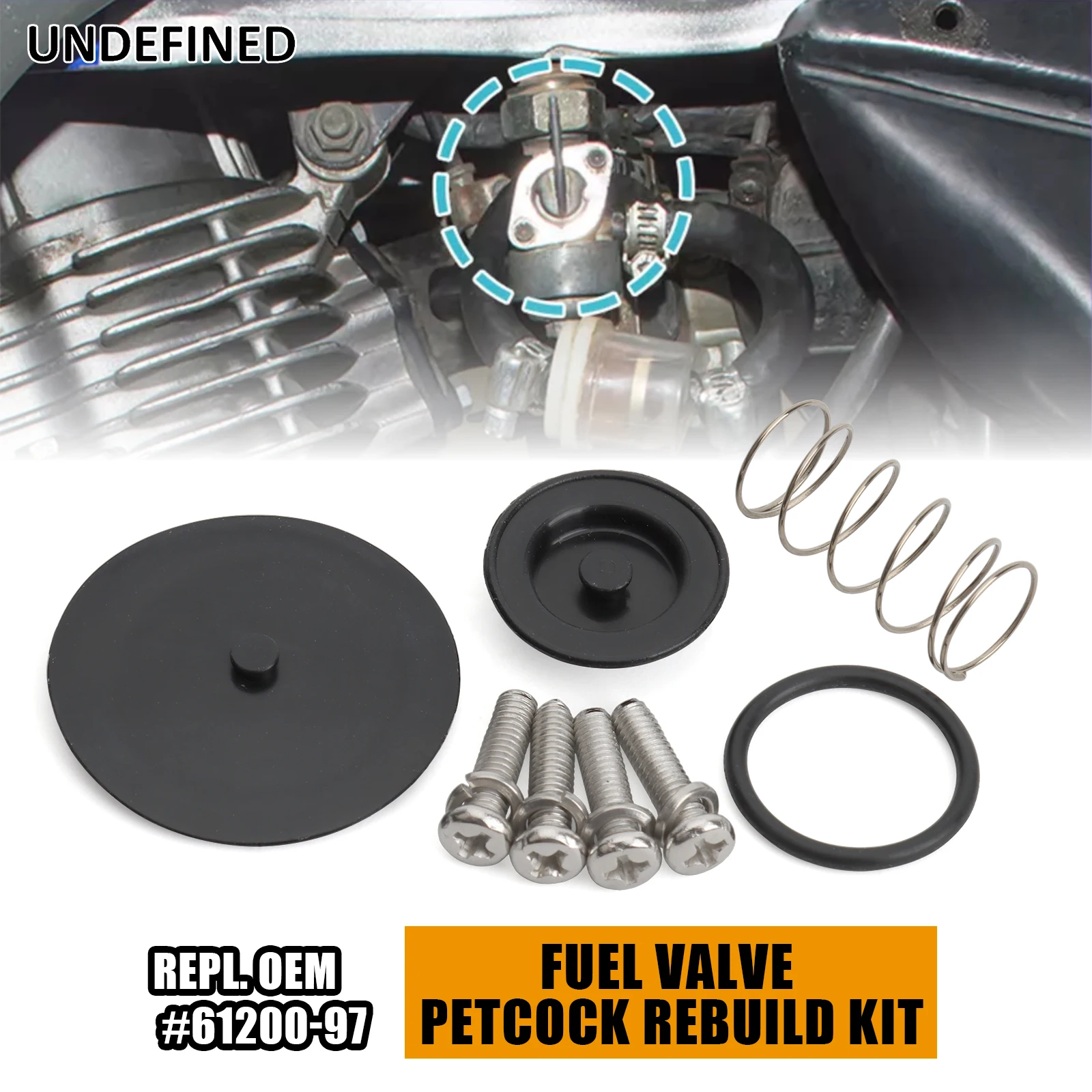 

Мотоциклетный вакуумный топливный клапан, комплект для восстановления Petcock 61200-97, комплект для обслуживания диафрагмы для Harley Big Twin 1994-2001