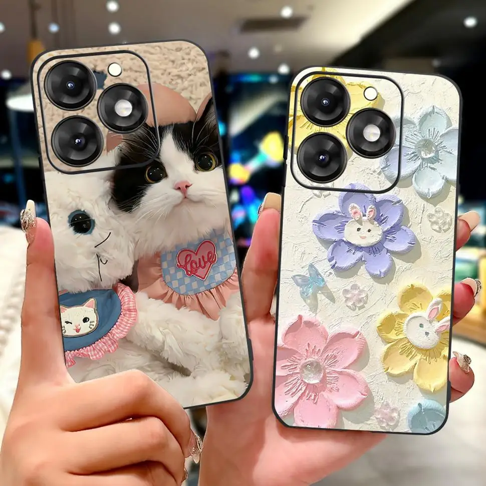 Для ITEL A70 Чехол A665L Популярный чехол с рисунком в виде сердца Мягкий силиконовый