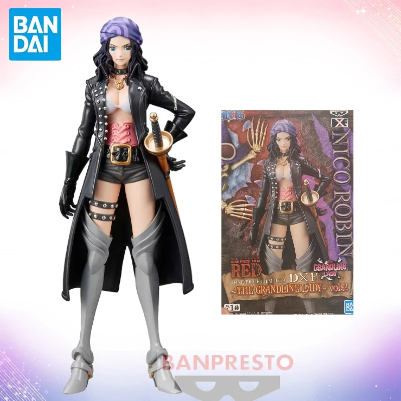 Фото Bandai Original Banpresto Аниме One Piece Film RED DXF Nico Robin Фигурка Модель Коллекция Игрушки Подарки Фигурки Игрушки В наличии №1