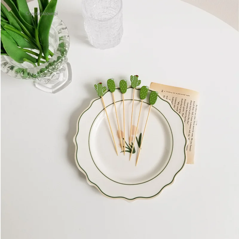 Симпатичные кактусы фрукты палочки упаковка около 100 креативные десертные