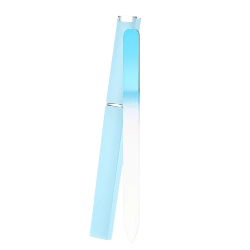 

Iridescent Glass Nail Files with Case Nails Sandpaper Mini Nail Buffer Crystal Glass Fingernail Files Double Sided Buffing