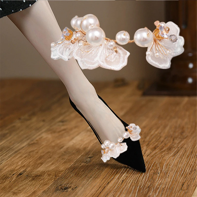 

1 пара, жемчужные аксессуары для обуви