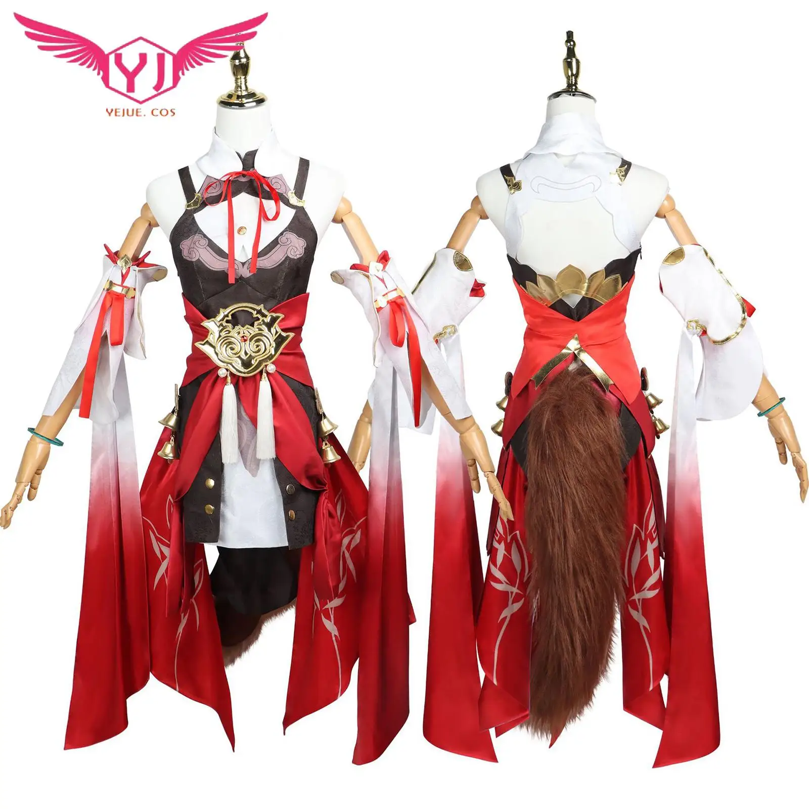 

Костюм для косплея игры Honkai: Star Rail Tingyun, женский костюм для ролевых игр на Хэллоуин, Прекрасная повседневная форма, костюм с париком, одежда Лолиты