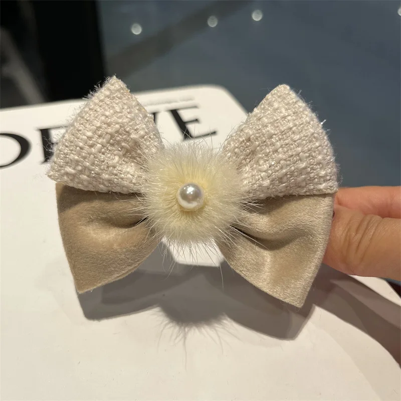 

Duckbill clip headdress bow hairpin female winter top clip girl side clip