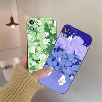 cute bear and rabbit phone case for iphone 13 12 mini 11 pro max x xr xs 8 7 plus se 2020 6 6s soft liquid silicon