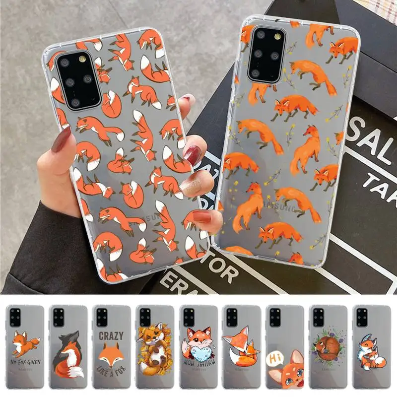

Anime funny foxs lovely cute Phone Case for Samsung S20 S10 lite S21 plus for Redmi Note8 9pro for Huawei P20 Clear Case