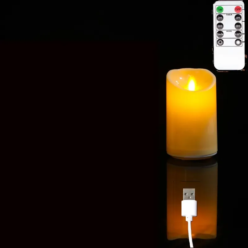 

LED декоративные свечи с подвижным фитилем, USB зарядка, пульт