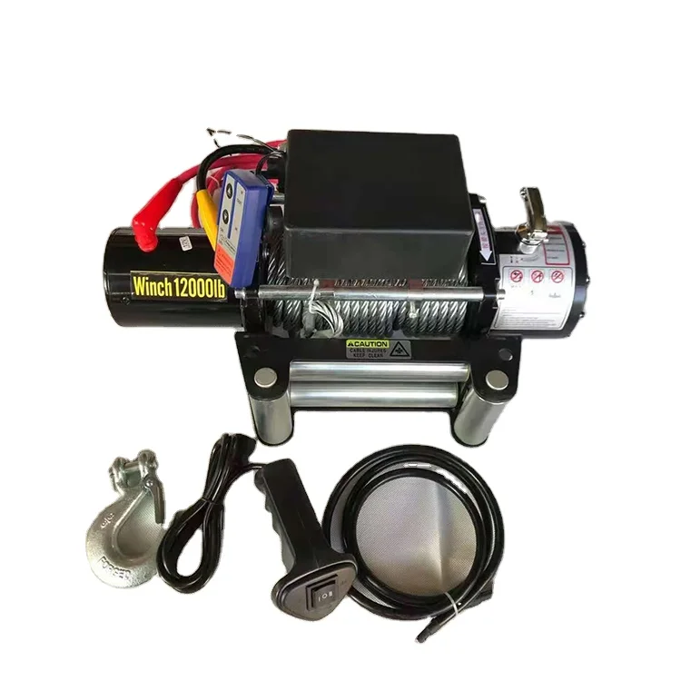 

6000lbs 12v/24v Professional Factory Made Customizable Low-speed High-torque Professional Car Towing Car Winch