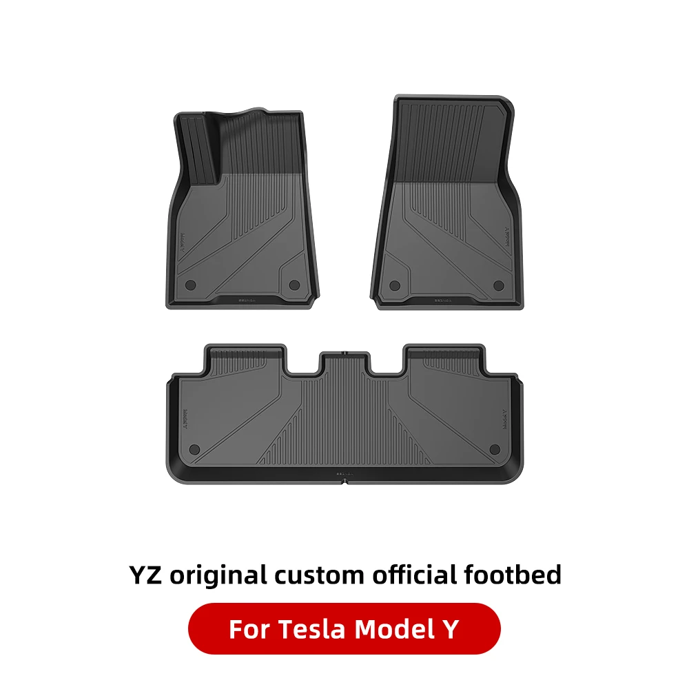 YZ для Tesla Коврики Модель Y 2021-2024 Автомобиль Four Seasons Водонепроницаемый Нескользящий Коврик TPE Специальные Автомобильные Аксессуары