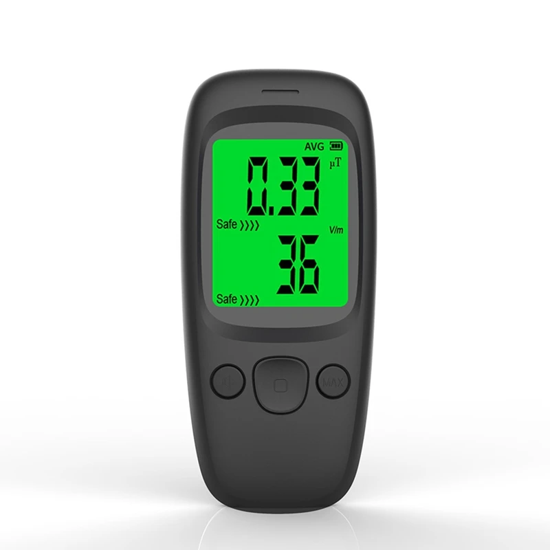 

LCD Display Electromagnetic Radiation Detector Magnetic Field Electric Temperature Measurement Device With Sound