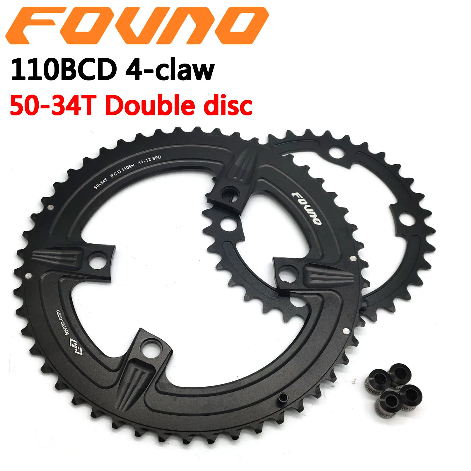 

Звездочка FOVNO 110BCD для шоссейного велосипеда 110BCD 4-claw 50-34T, двойная Звездочка для SHIMANO R7000 R8000 R9000 5800 6800
