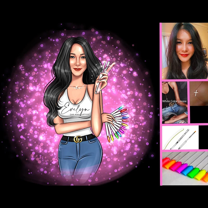 Najtaniej Dopasowywane Rzęsy Naklejki Zdjęcie Portret Logo Kreskówkowe Design Fałszywe Paznokcie Jasne Etykiety Pędzle Do Makijażu Pet Autoportret Twoje Logo